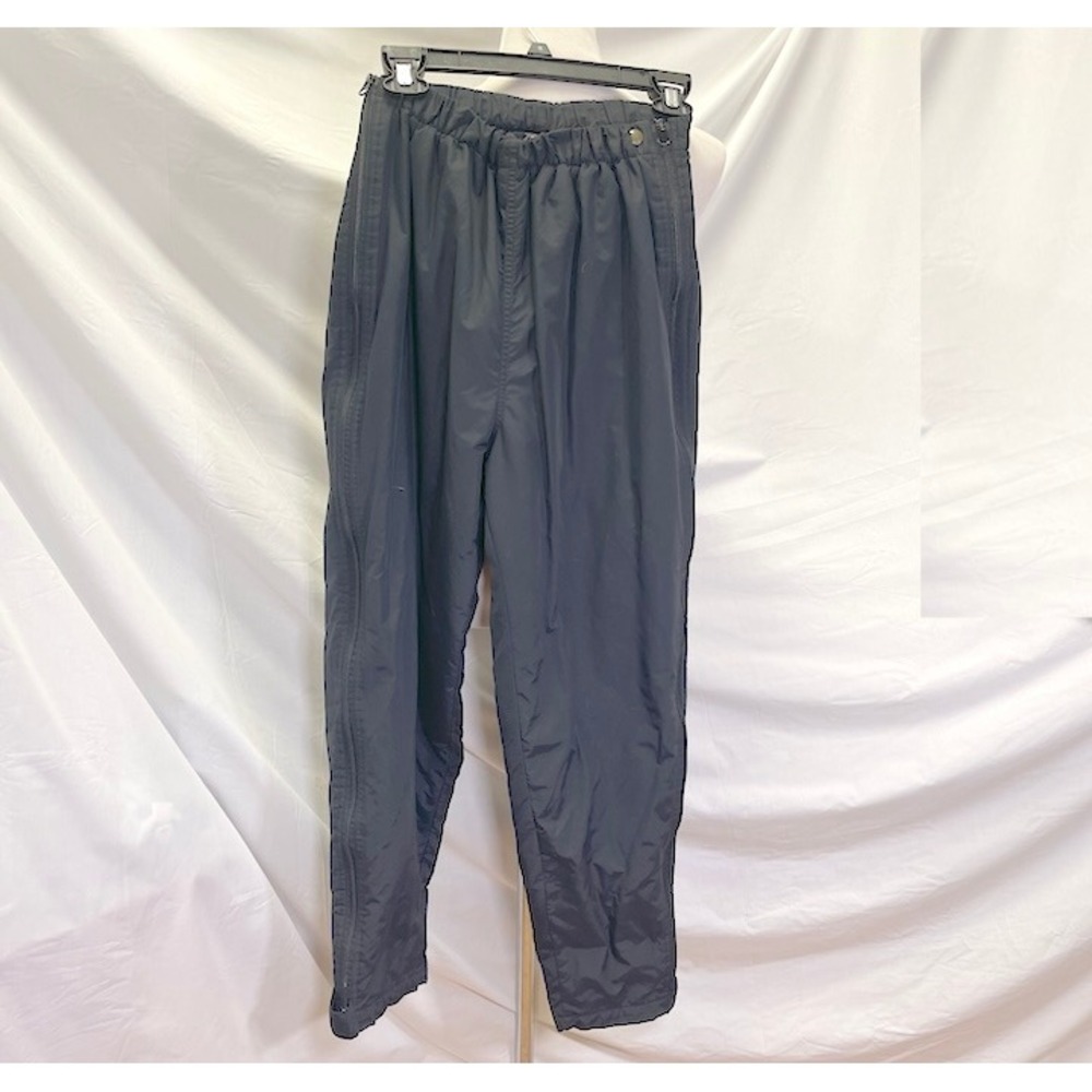 LL Bean Kids Black Thinsulate Insulated Snow Pants Full Side Zip Medium Regular